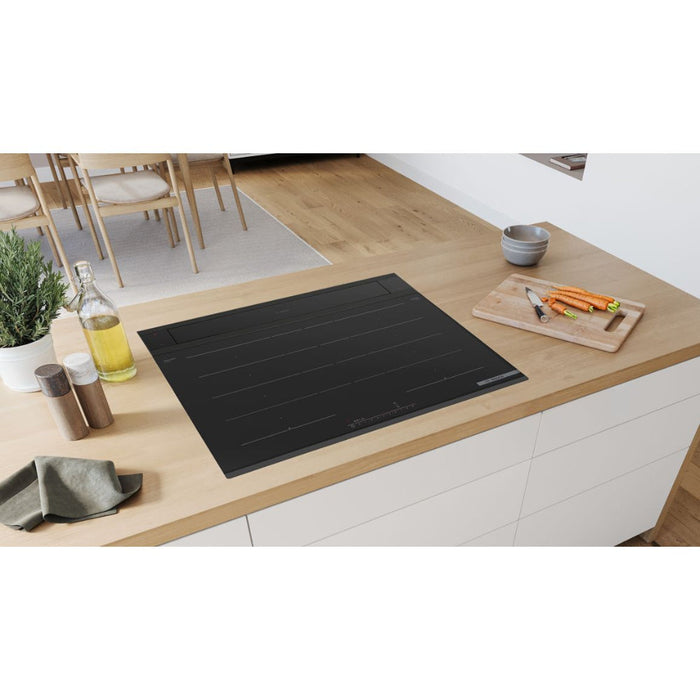 Bosch Series 8 DDW88MM60B 80cm Downdraft Hood - Black & Clear Glass - Unbeatable Bathrooms