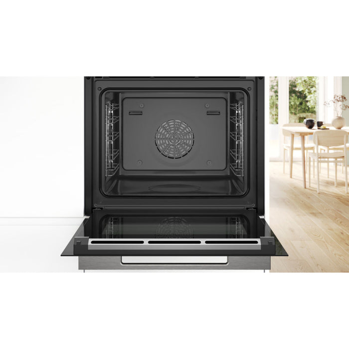 Bosch Series 8 HSG7364B1B Single Electric Oven w/Steam - Black - Unbeatable Bathrooms