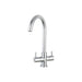 Prima Dual Lever Staten Swan Neck Mixer Tap Chrome - Unbeatable Bathrooms