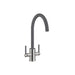 Prima+ Coloured Dual Lever Mixer Tap Black - Unbeatable Bathrooms
