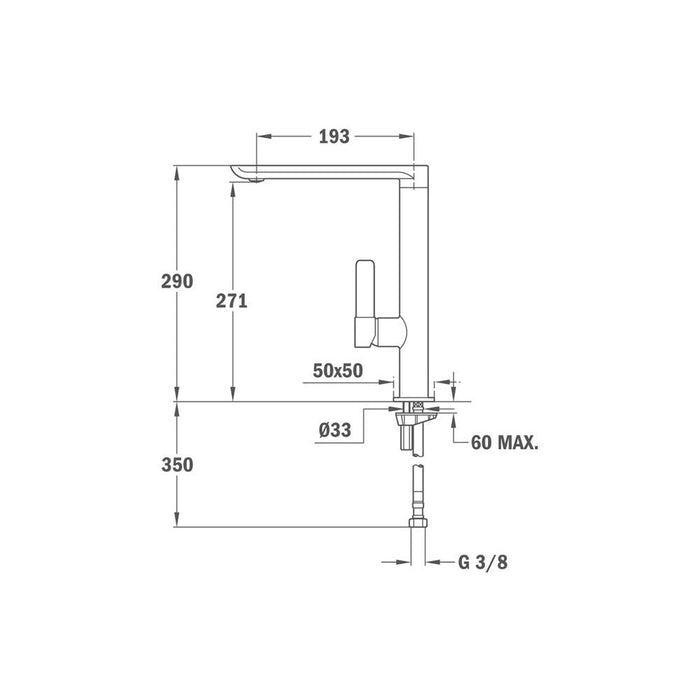 Teka FO 915 Single Lever Mixer Tap - Chrome - Unbeatable Bathrooms