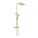 Vado Cameo Wall Mounted Thermostatic Exposed Shower Column in Satin Brass - Unbeatable Bathrooms