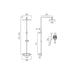 Vado Cameo Wall Mounted Thermostatic Exposed Shower Column in Satin Brass - Unbeatable Bathrooms
