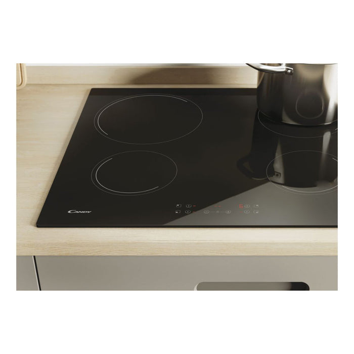 Candy CH64CCB 60cm Ceramic Hob - Black Glass - Unbeatable Bathrooms