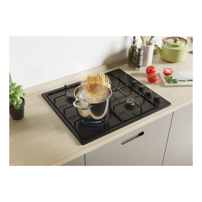 Candy CHW6LBB 60cm Gas Hob - Black - Unbeatable Bathrooms