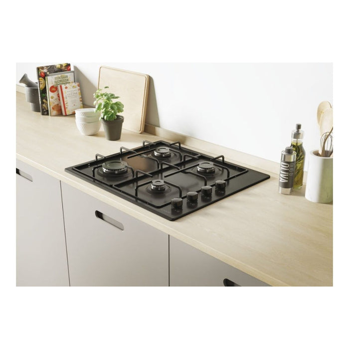 Candy CHW6LBB 60cm Gas Hob - Black - Unbeatable Bathrooms