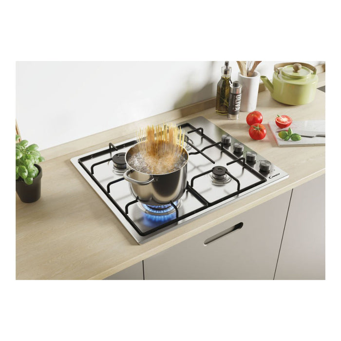 Candy CHW6LPX 60cm Gas Hob - St/Steel - Unbeatable Bathrooms