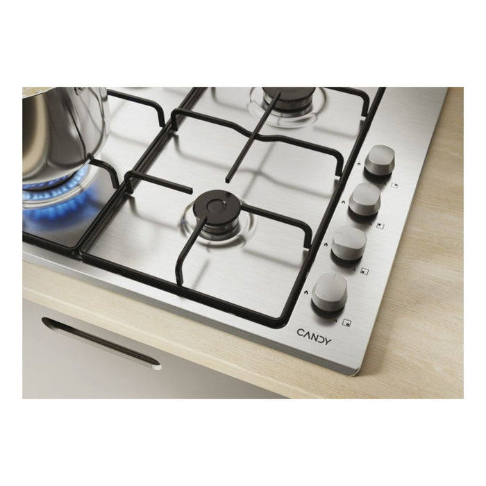 Candy CHW6LX 60cm Gas Hob - St/Steel - Unbeatable Bathrooms