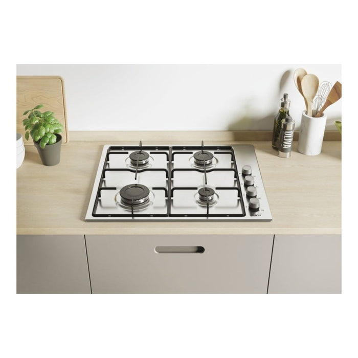 Candy CHW6LX 60cm Gas Hob - St/Steel - Unbeatable Bathrooms