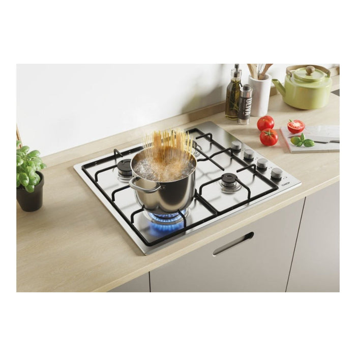 Candy CHW6LX 60cm Gas Hob - St/Steel - Unbeatable Bathrooms