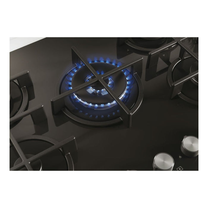 Candy CVG74WPB 75cm Gas Hob - Black Glass - Unbeatable Bathrooms