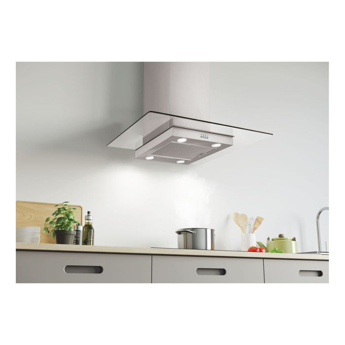 Candy CVMI970LX/UK 90cm Flat Glass Island Hood - St/Steel - Unbeatable Bathrooms