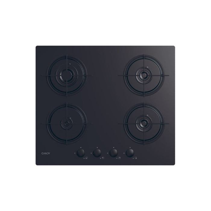 Candy CVW6BB 60cm Gas on Glass Hob - Black - Unbeatable Bathrooms