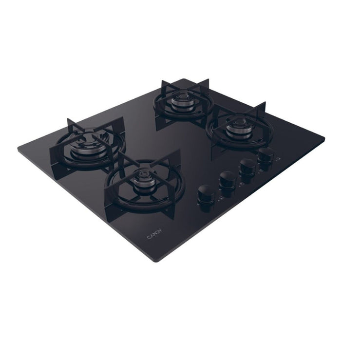 Candy CVW6BB 60cm Gas on Glass Hob - Black - Unbeatable Bathrooms