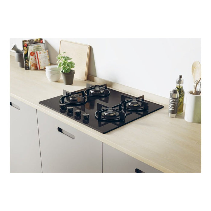 Candy CVW6BB 60cm Gas on Glass Hob - Black - Unbeatable Bathrooms