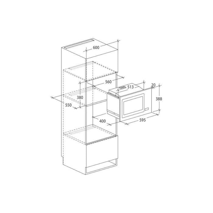Candy MIC25GDFX-80 B/I 900W Combination Microwave & Grill - St/Steel - Unbeatable Bathrooms