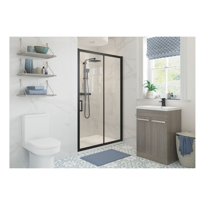 Classix Sliding Door - Matt Black - Unbeatable Bathrooms