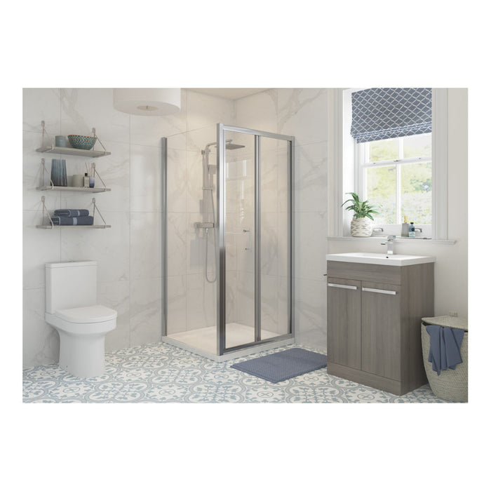 Classix Bi-fold Door - Chrome - Unbeatable Bathrooms