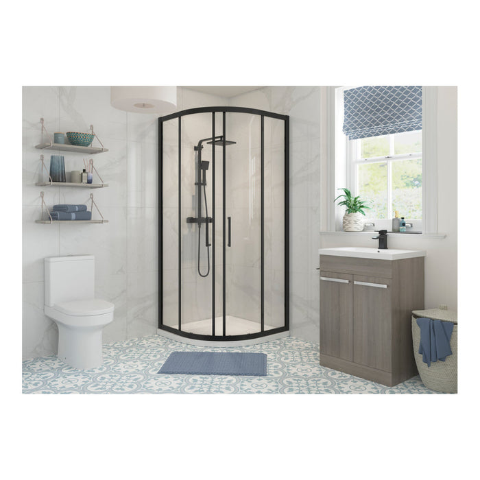 Classix 2 Door Quadrant - Black - Unbeatable Bathrooms