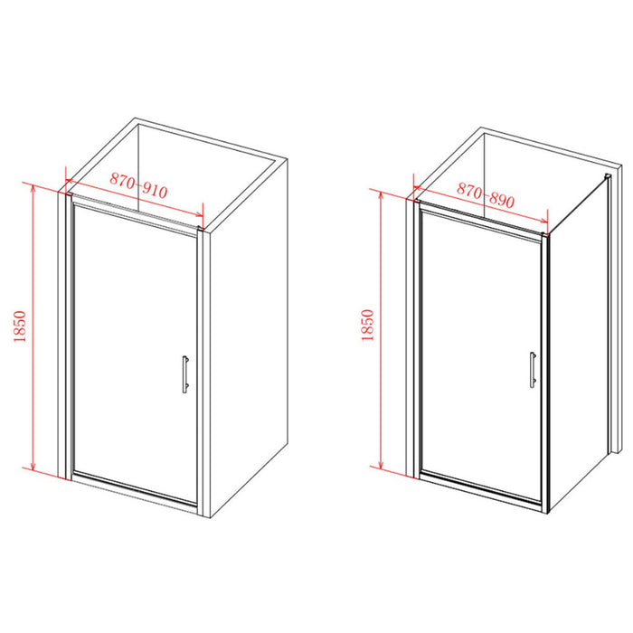 Classix Infold Door - Chrome - Unbeatable Bathrooms