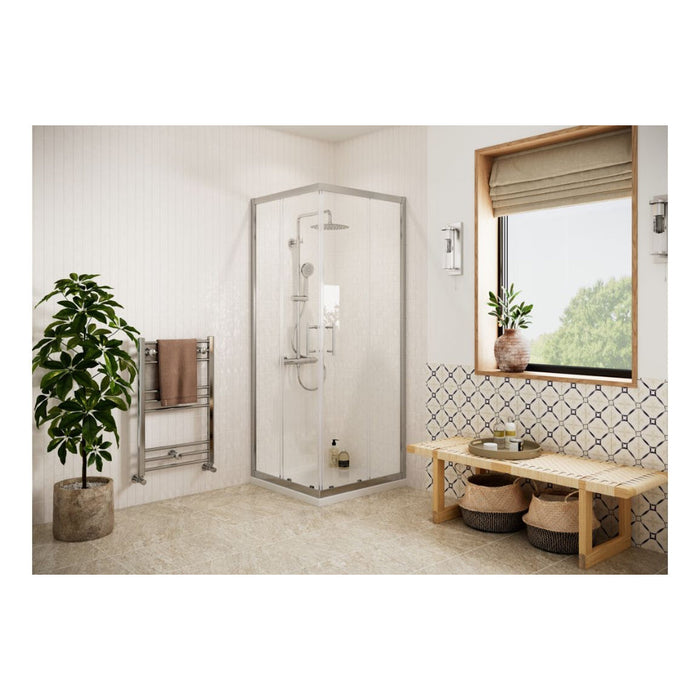 Classix Easy-Fit Corner Entry Door - Chrome - Unbeatable Bathrooms