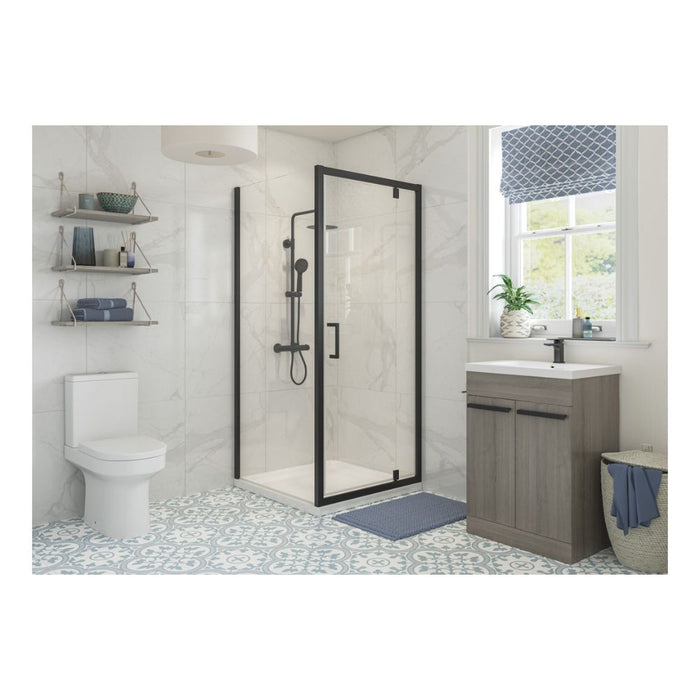 Classix Pivot Door - Matt Black - Unbeatable Bathrooms