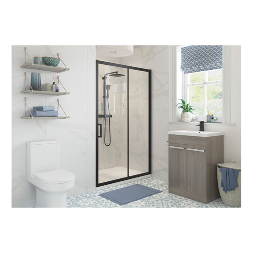 Classix Sliding Door - Matt Black - Unbeatable Bathrooms