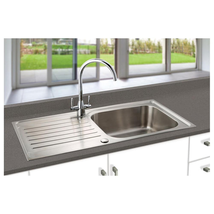 Prima 1.0B 1D REV Deep Bowl Stainless Steel Inset Sink - Unbeatable Bathrooms