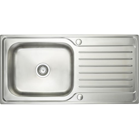 Prima 1.0B 1D REV Deep Bowl Stainless Steel Inset Sink - Unbeatable Bathrooms