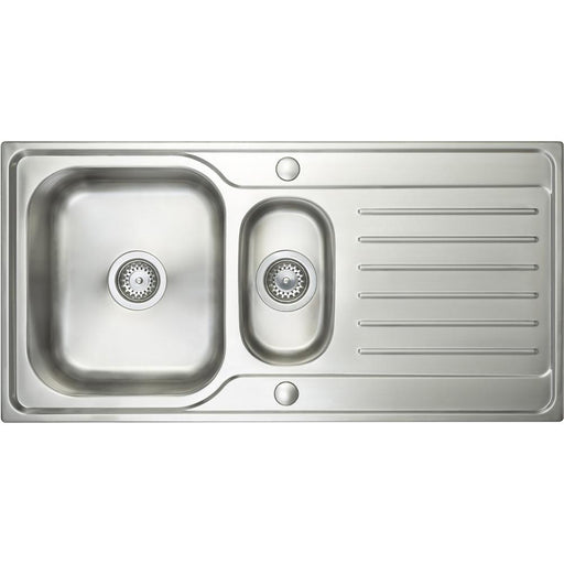 Prima 1.5B 1D REV Deep Bowl Stainless Steel Inset Sink - Unbeatable Bathrooms