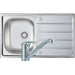 Prima Polished Stainless Steel Compact 1B Sink & Tap Pack - Unbeatable Bathrooms