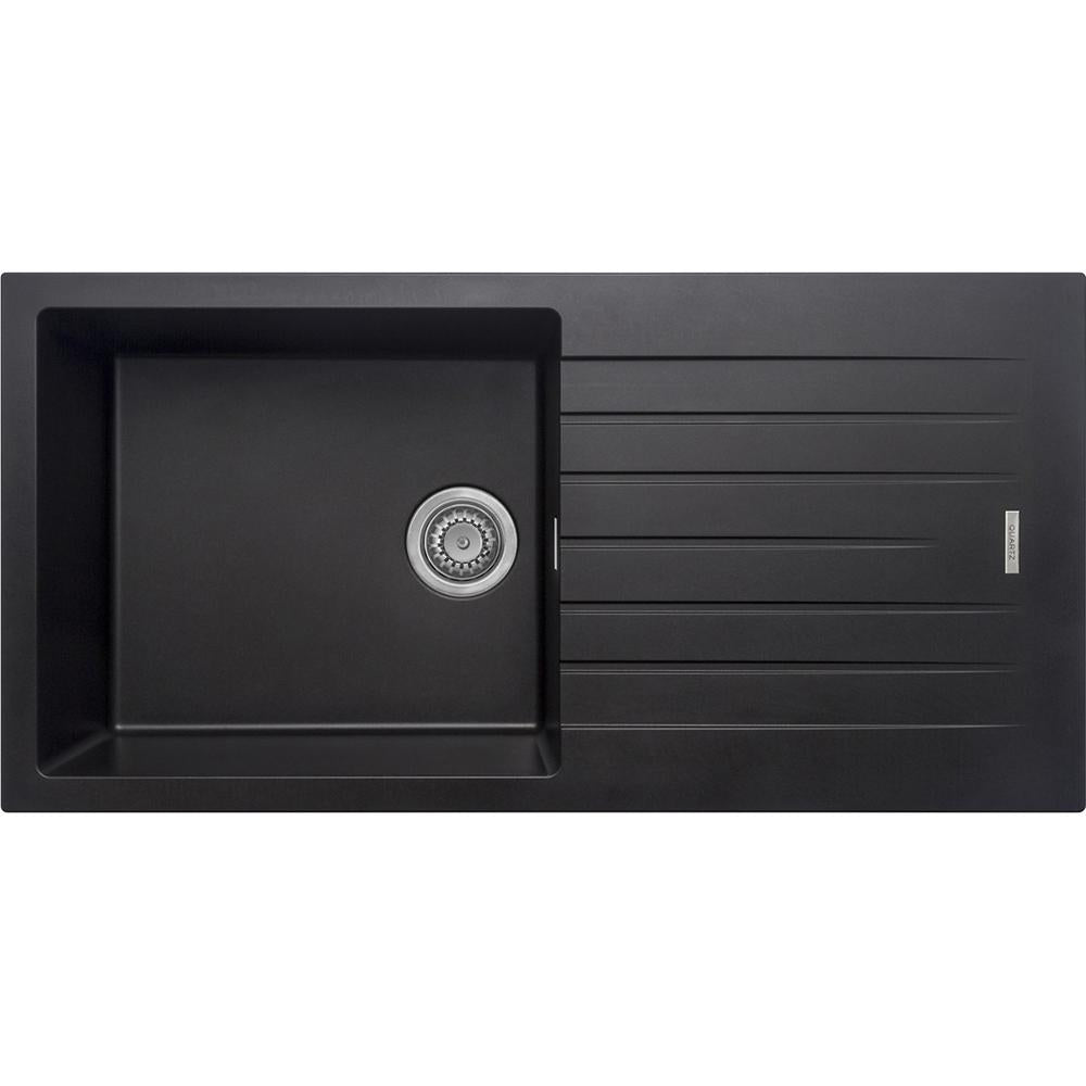 Prima+ 1.0B 1D REV Black Granite Composite Inset Sink - Unbeatable Bathrooms