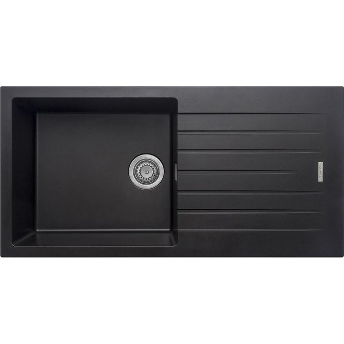Prima+ 1.0B 1D REV Black Granite Composite Inset Sink - Unbeatable Bathrooms