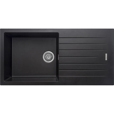 Prima+ 1.0B 1D REV Black Granite Composite Inset Sink - Unbeatable Bathrooms