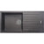 Prima+ 1.0B 1D REV Black Granite Composite Inset Sink - Unbeatable Bathrooms