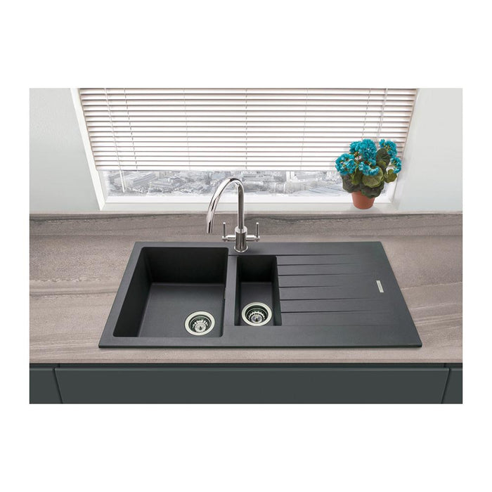 Prima+ 1.5B & Drainer Granite Composite Inset Sink - Unbeatable Bathrooms