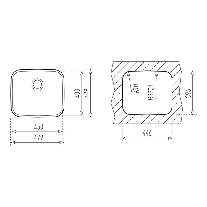 Teka BE 45.40 1B Undermount Sink - Stainless Steel - Unbeatable Bathrooms