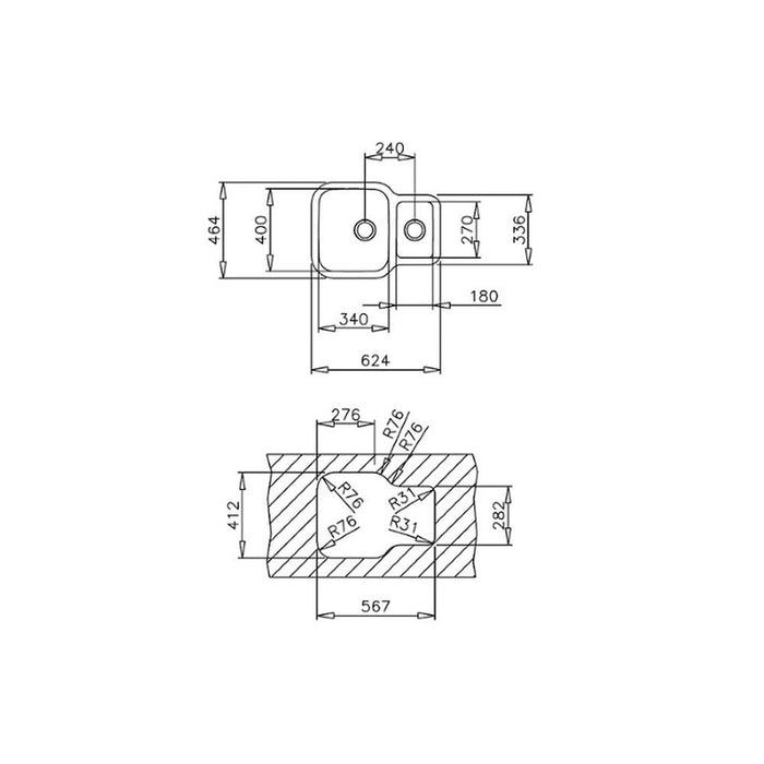Teka BE 625REV 1.5B Undermount Sink & Plumbing Kit - Stainless Steel - Unbeatable Bathrooms