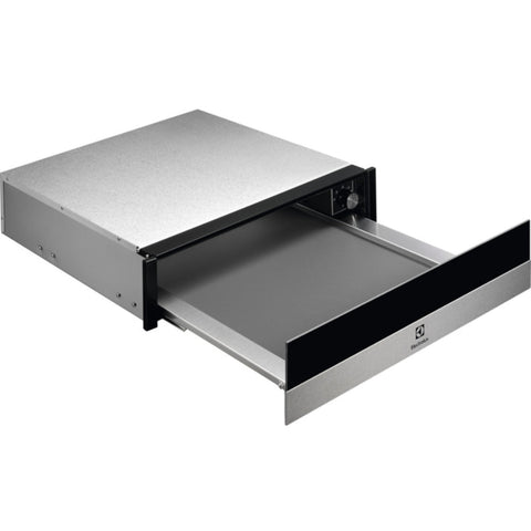 Electrolux EBD4X 14cm Warming Drawer - Black Glass & St/Steel - Unbeatable Bathrooms