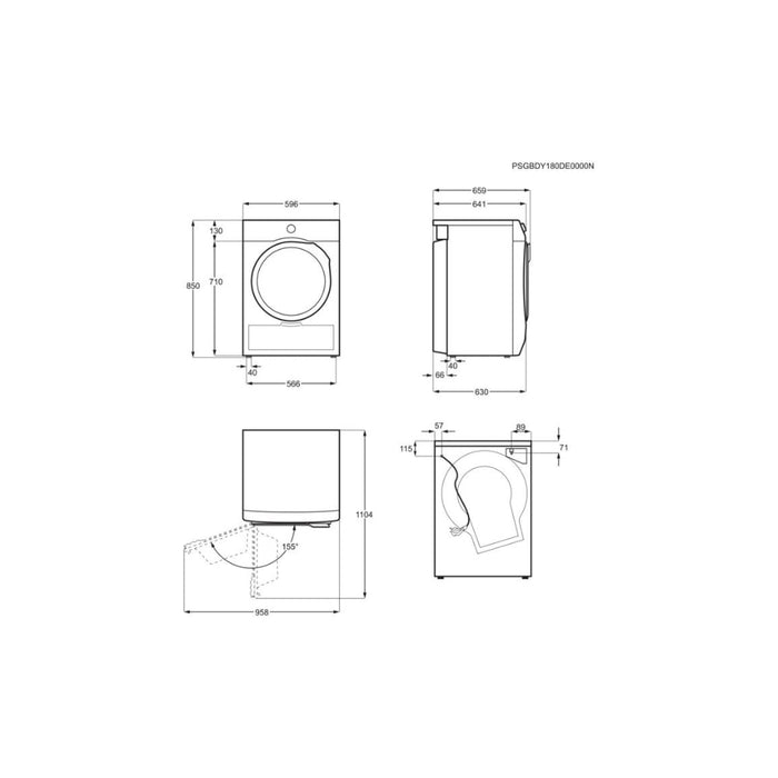 Electrolux EDCD648WD F/S 8kg Condenser Dryer - White - Unbeatable Bathrooms