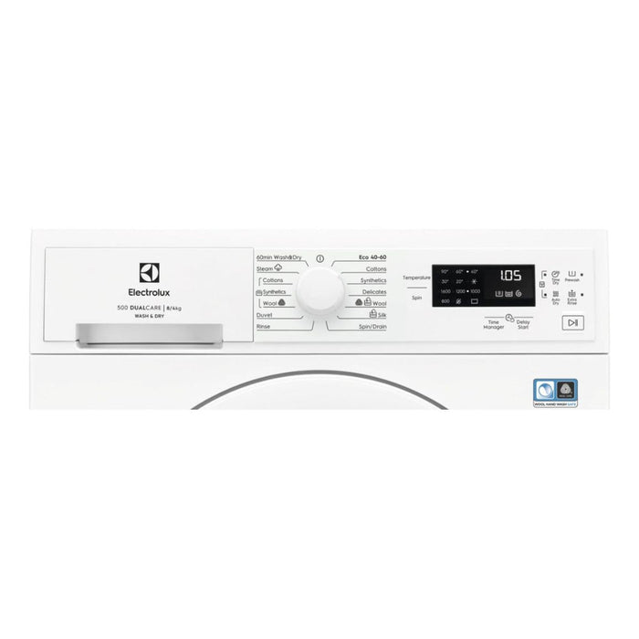 Electrolux EWDK5846B F/S 8/4kg 1600rpm Washer Dryer - White - Unbeatable Bathrooms