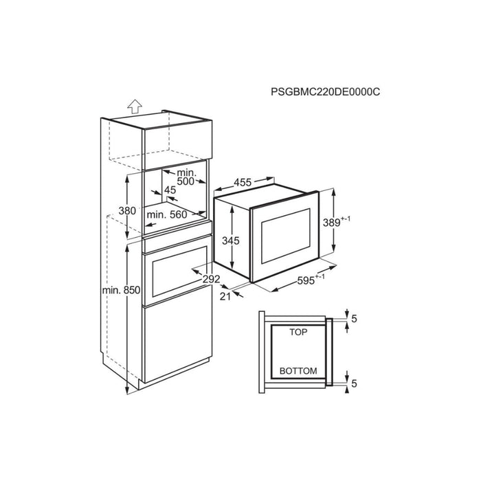 Electrolux KMSE173MMX S/I 700W Microwave - Black & St/Steel - Unbeatable Bathrooms