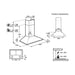 Electrolux LFC317X Pyramid Chimney Hood - St/Steel - Unbeatable Bathrooms