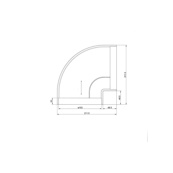 Elica 150mm Round 90&deg; Bend - Unbeatable Bathrooms