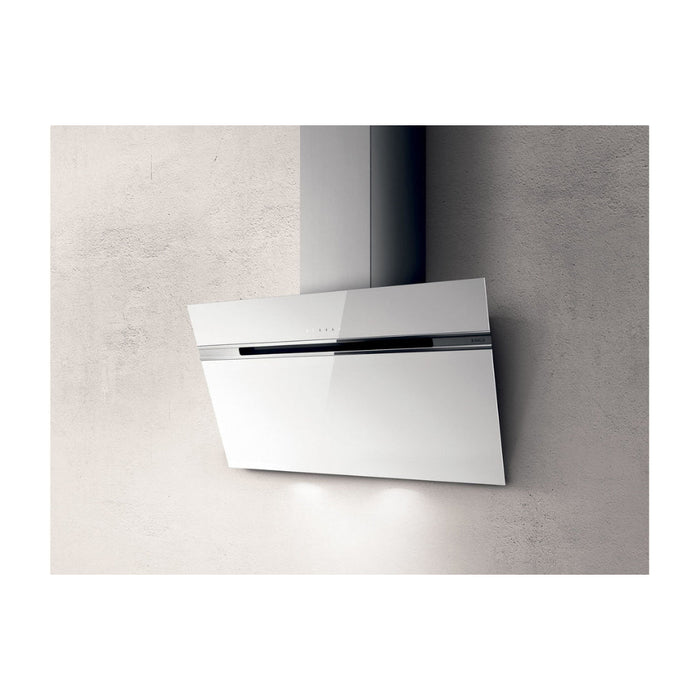 Elica Ascent 80cm Chimney Hood - White Glass - Unbeatable Bathrooms