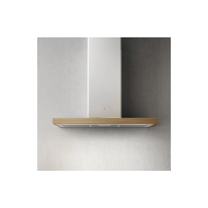 Elica Bio 90cm Chimney Hood - White/Oak - Unbeatable Bathrooms