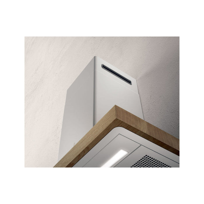 Elica Bio 90cm Chimney Hood - White/Oak - Unbeatable Bathrooms