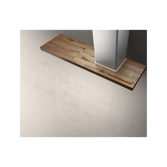 Elica Bio 90cm Chimney Hood - White/Oak - Unbeatable Bathrooms