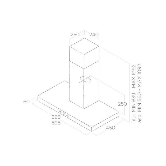 Elica Cruise Chimney Hood - St/Steel - Unbeatable Bathrooms