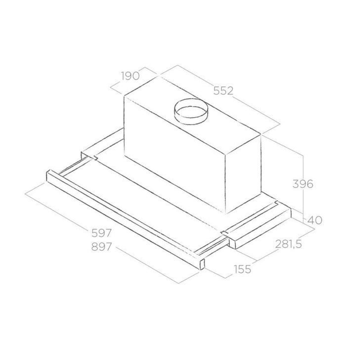 Elica Elite 35 Telescopic Hood - St/Steel - Unbeatable Bathrooms